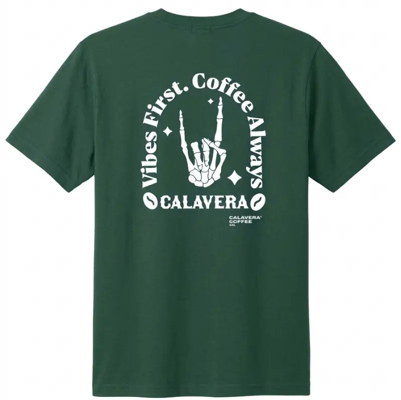 VIBES FIRST, COFFEE ALWAYS T-SHIRT